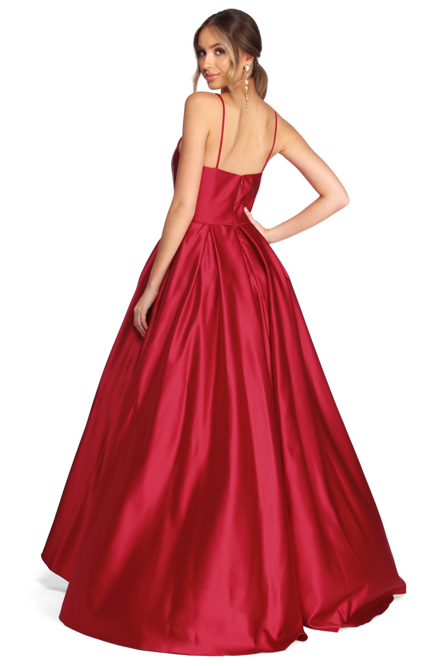 Harper Formal Satin Ball Gown - Lady Occasions