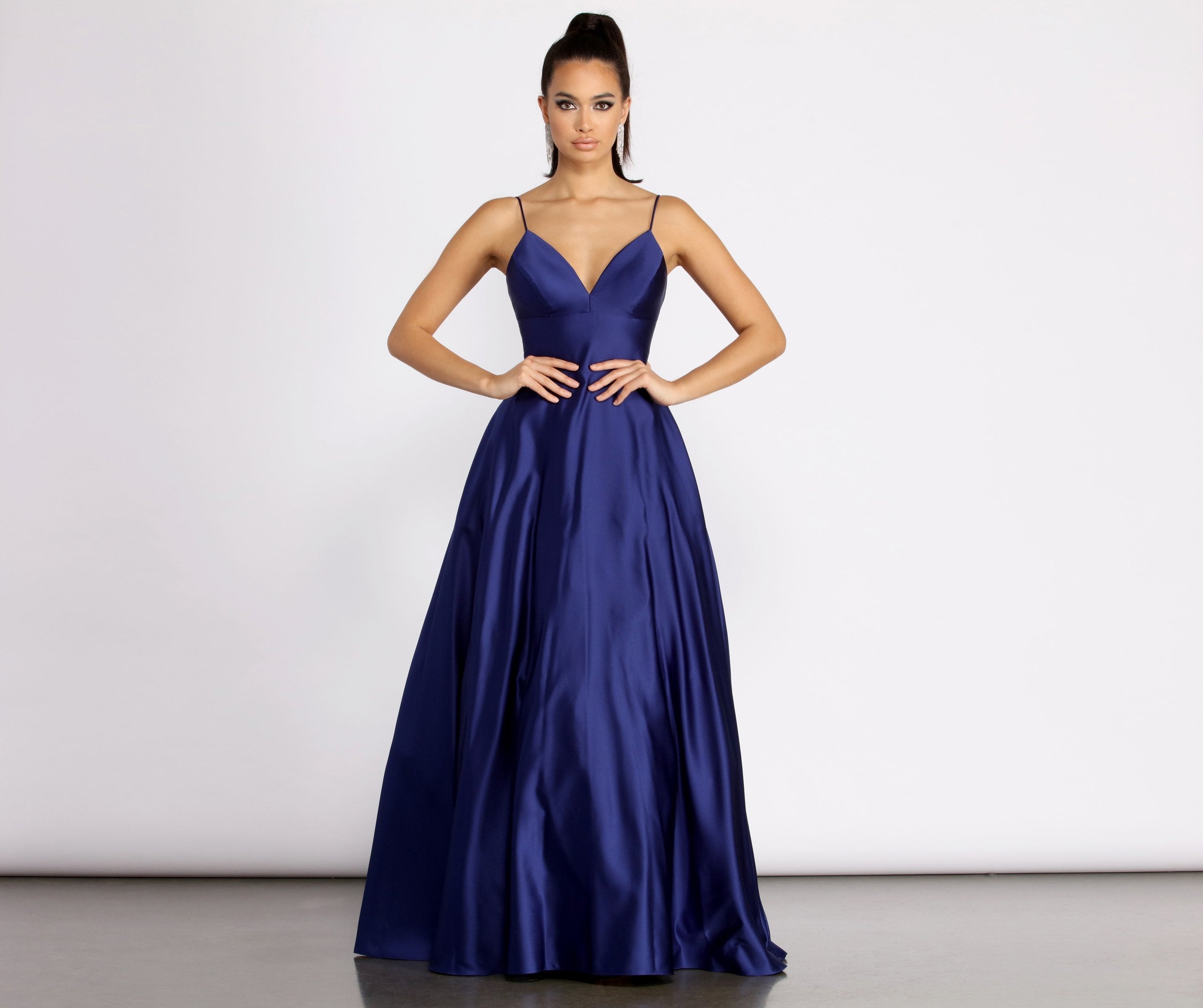 Mary-Kate Satin Ball Gown - Lady Occasions