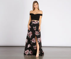 Flora Floral Two Piece Dress - Lady Occasions
