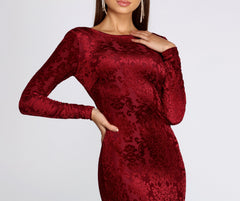 Vividly Velvet Burnout Mini Dress - Lady Occasions