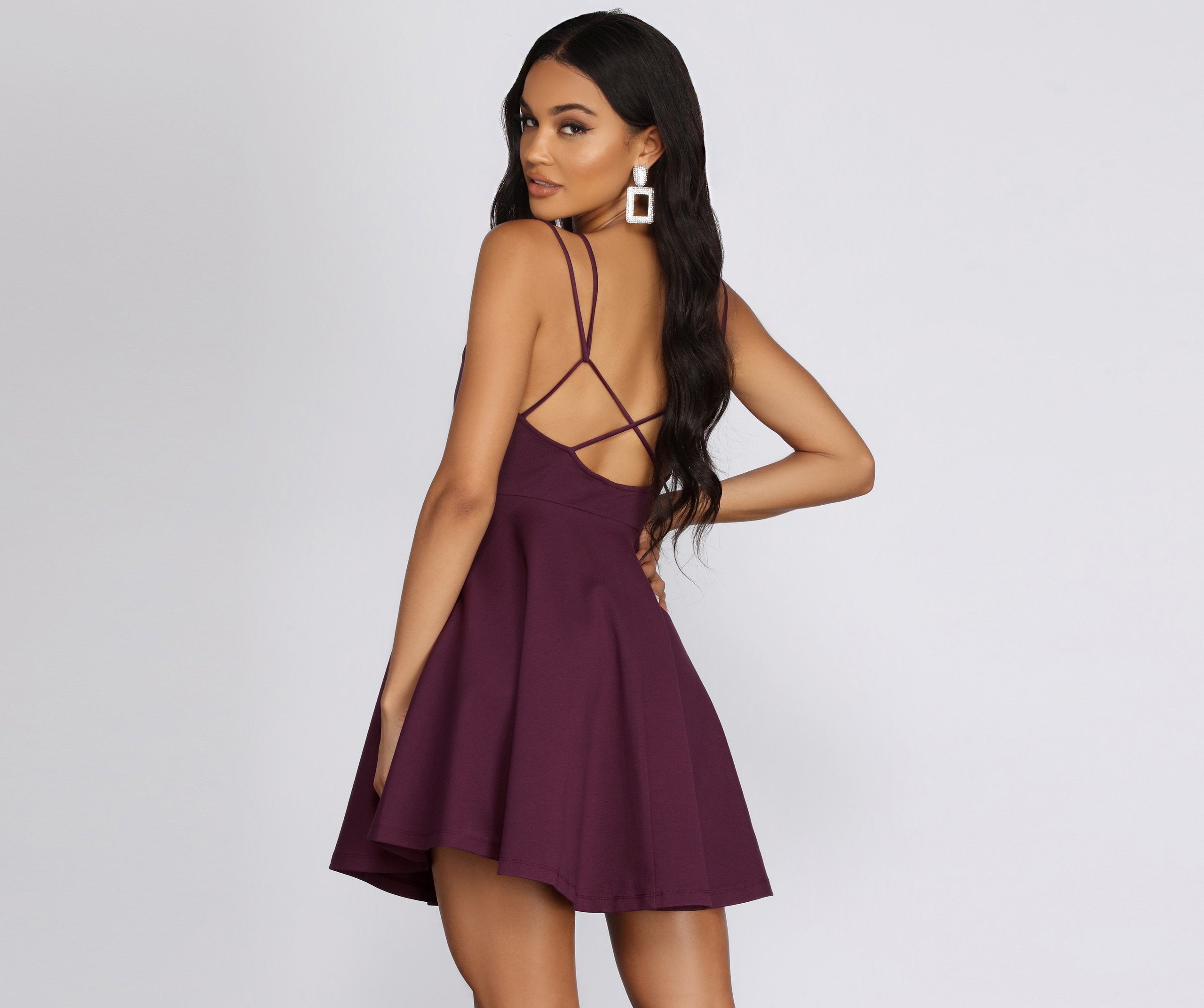 Livin' With Finesse Skater Dress - Lady Occasions