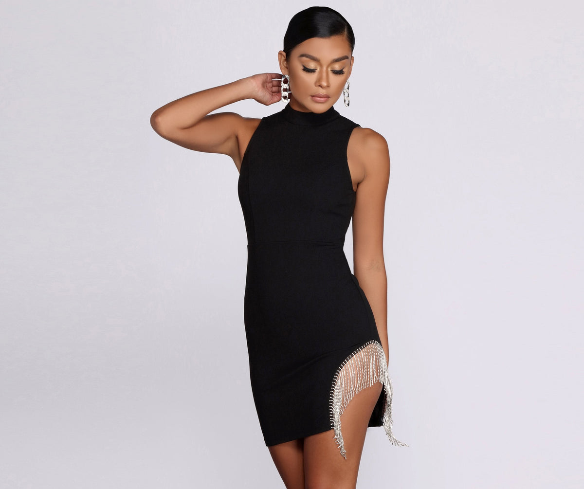 Get It Together Mock Neck Mini Dress - Lady Occasions