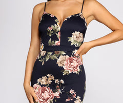 Flower Of Love Scuba Mini Dress - Lady Occasions