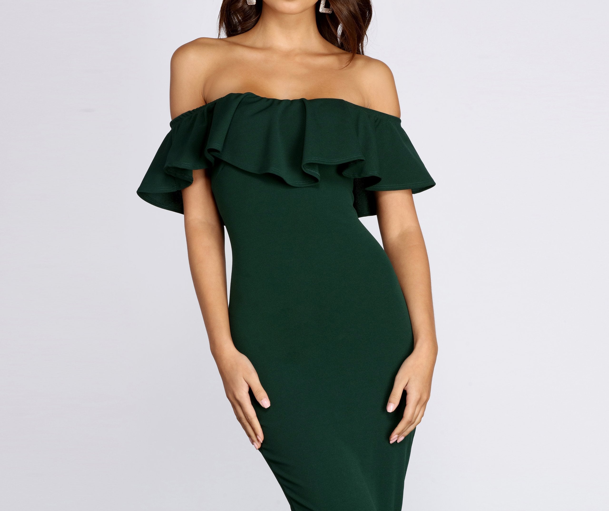 Ready And Ruffled Midi Dress - Lady Occasions