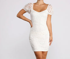 Lovely Lace Mini Dress - Lady Occasions