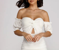 Off Shoulder Ruffle Mini Dress - Lady Occasions