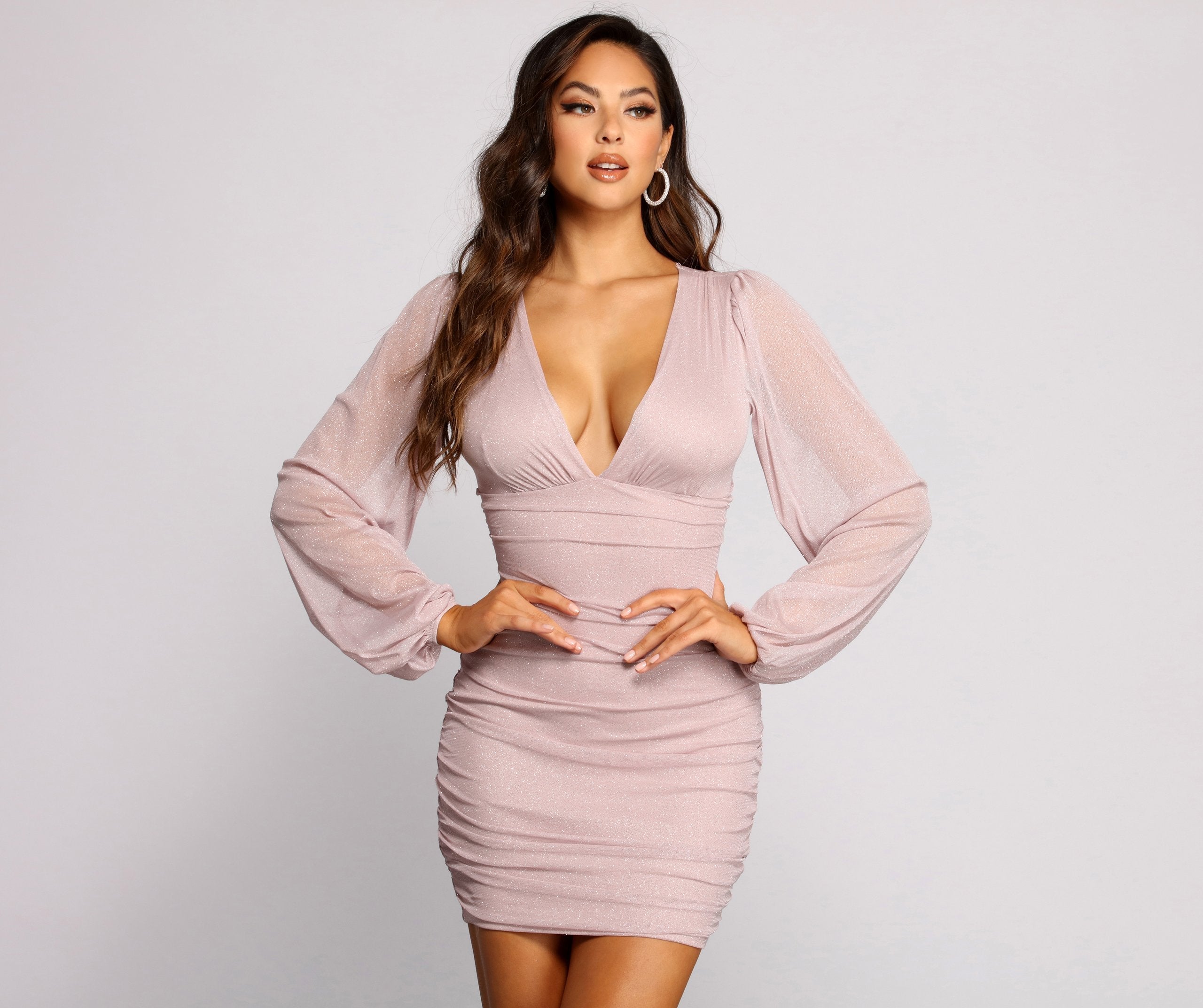 All About The Glitz Mesh Mini Dress - Lady Occasions