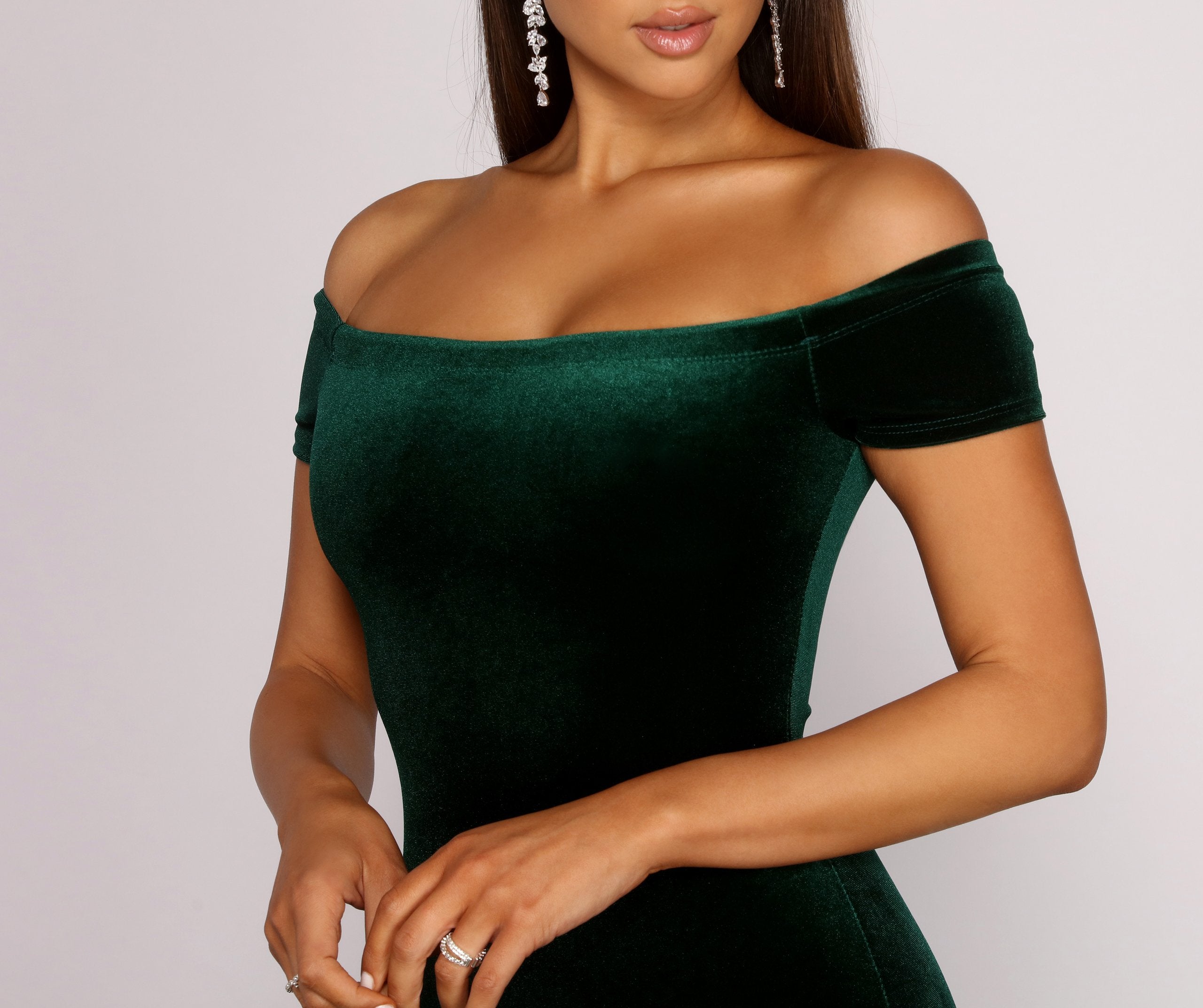 Velvet Luxe Bodycon Midi Dress - Lady Occasions