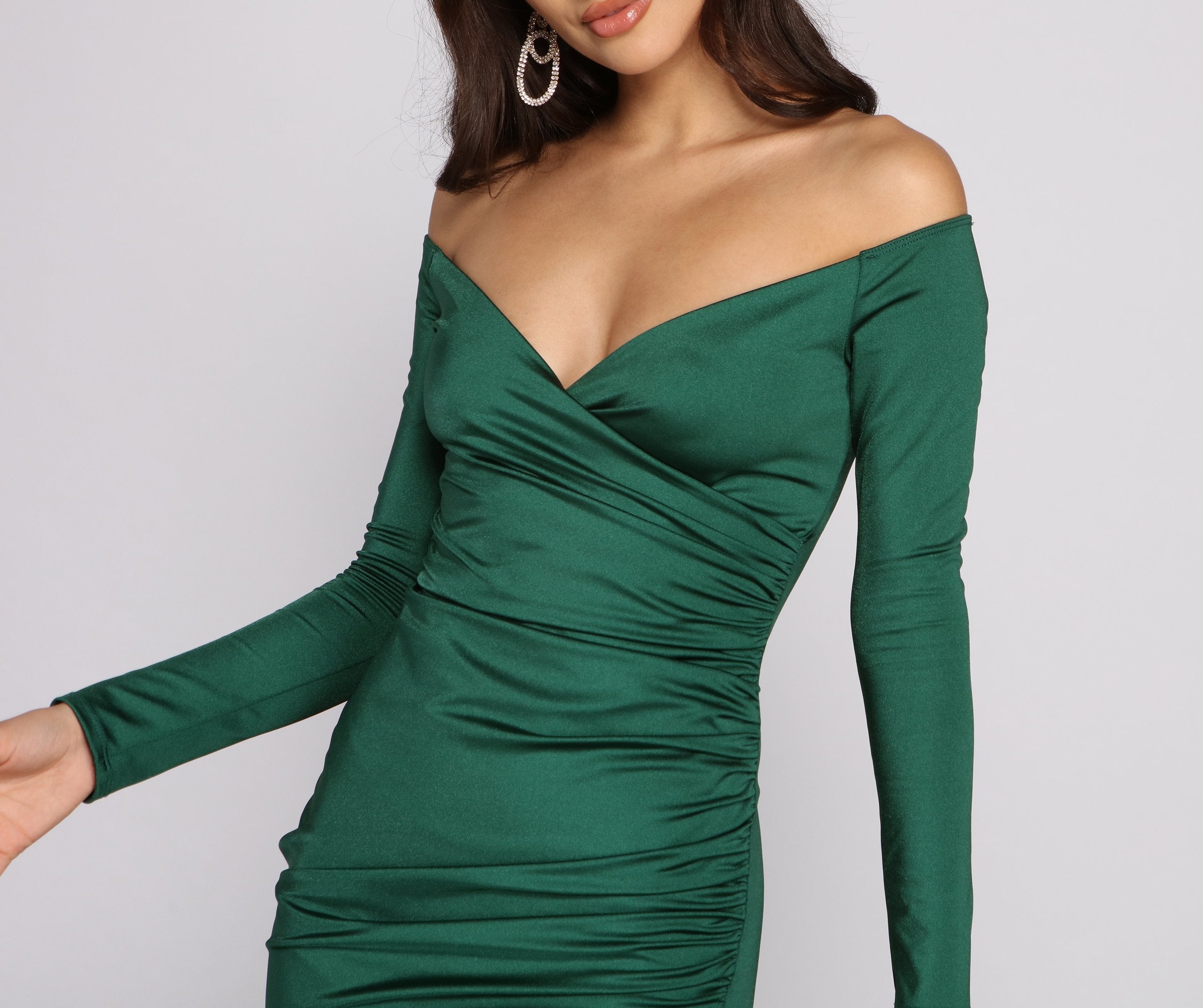 Feelin' Luxe Off The Shoulder Mini Dress - Lady Occasions