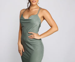 Forever Chic Satin Midi Dress - Lady Occasions