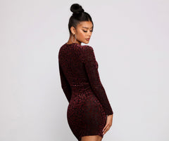 Heart Of Glam Long Sleeve Mini Dress - Lady Occasions