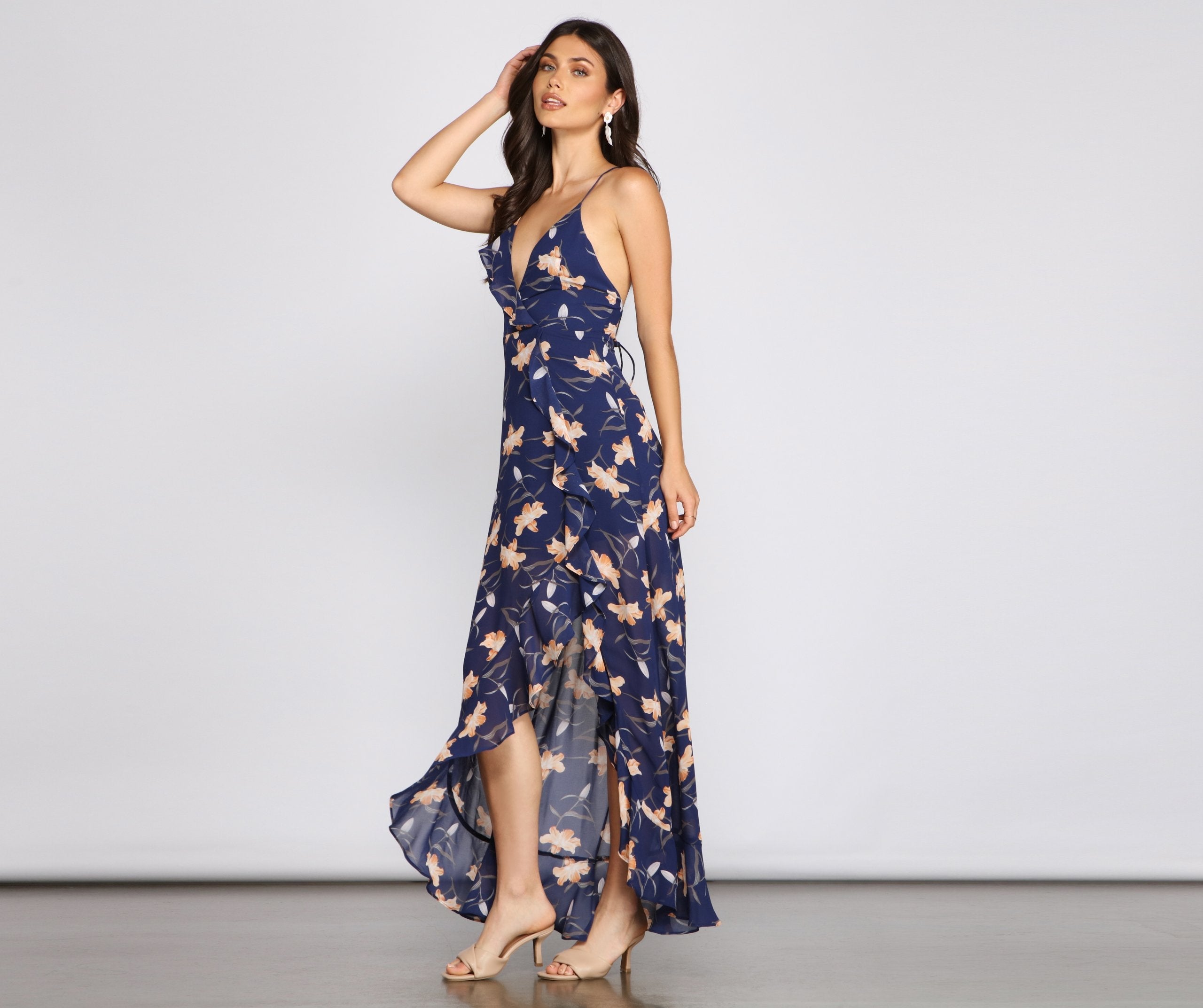 Free-spirited Floral Beauty Sleeveless Maxi Dress - Lady Occasions