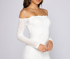 Sweet And Stylish Off-The-Shoulder Mini Dress - Lady Occasions