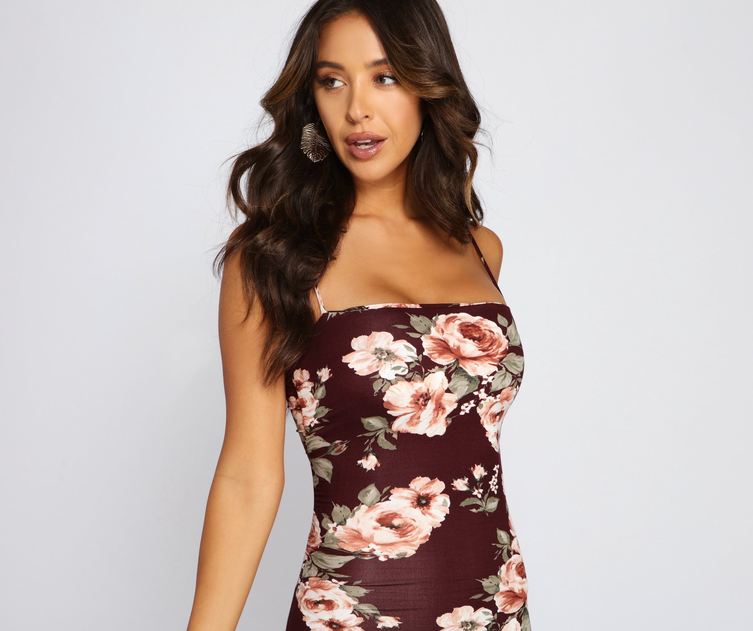 Floral Lover Ruched Midi Dress - Lady Occasions