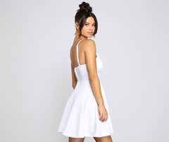Perfect Impression Sleeveless Skater Dress - Lady Occasions