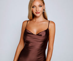Keep It Sleek Satin Mini Dress - Lady Occasions