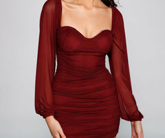 Elevated Glam Ruched Mini Dress - Lady Occasions