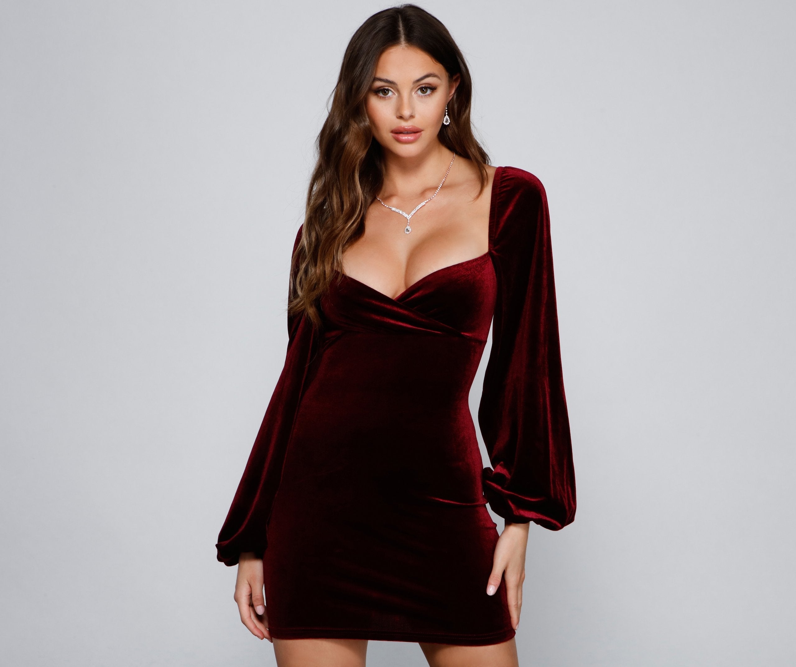 Chic Glamour Velvet Mini Dress - Lady Occasions