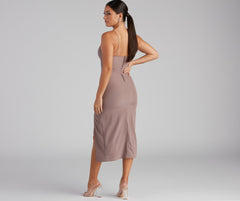 Effortlessly Chic High Slit Slip Dress - Lady Occasions