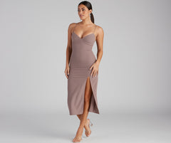 Effortlessly Chic High Slit Slip Dress - Lady Occasions