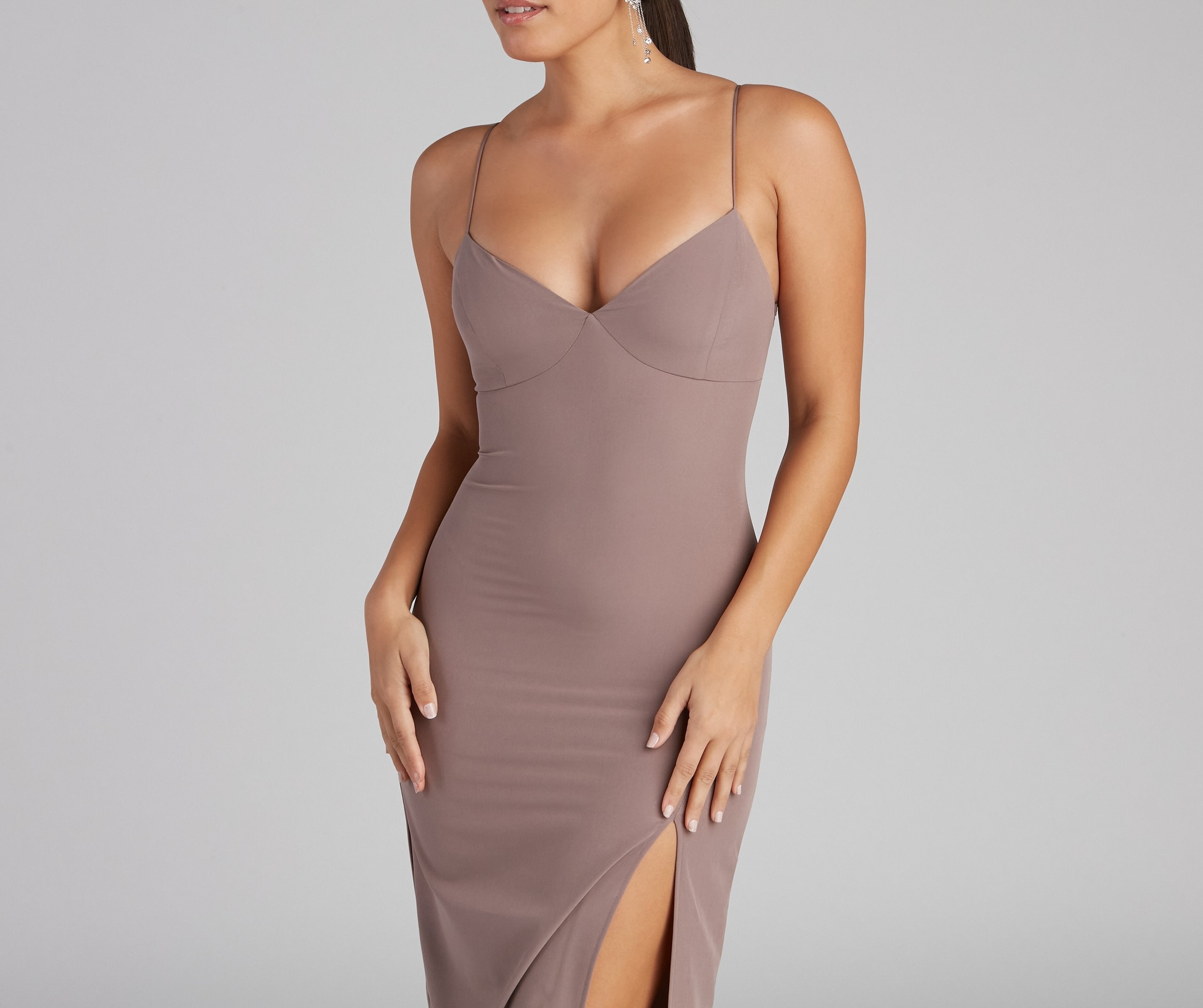 Effortlessly Chic High Slit Slip Dress - Lady Occasions