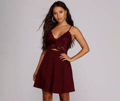Lavish In Lace Skater Dress - Lady Occasions