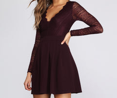 Secret Obsession Lace Skater Dress - Lady Occasions