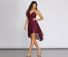 Glimmer And Shimmer Lace Skater Dress - Lady Occasions