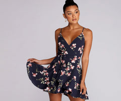 Plant One On Floral Skater Dress - Lady Occasions