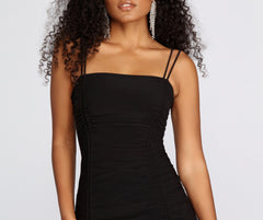 Ruched Hour Mini Dress - Lady Occasions