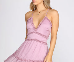 Charming Ruffles Chiffon Dress - Lady Occasions