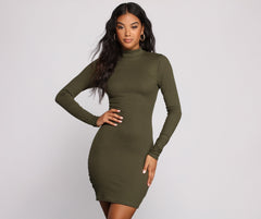 Own Knit Ruched Mini Dress - Lady Occasions