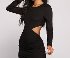 Cut To The Chase Knit Mini Dress - Lady Occasions