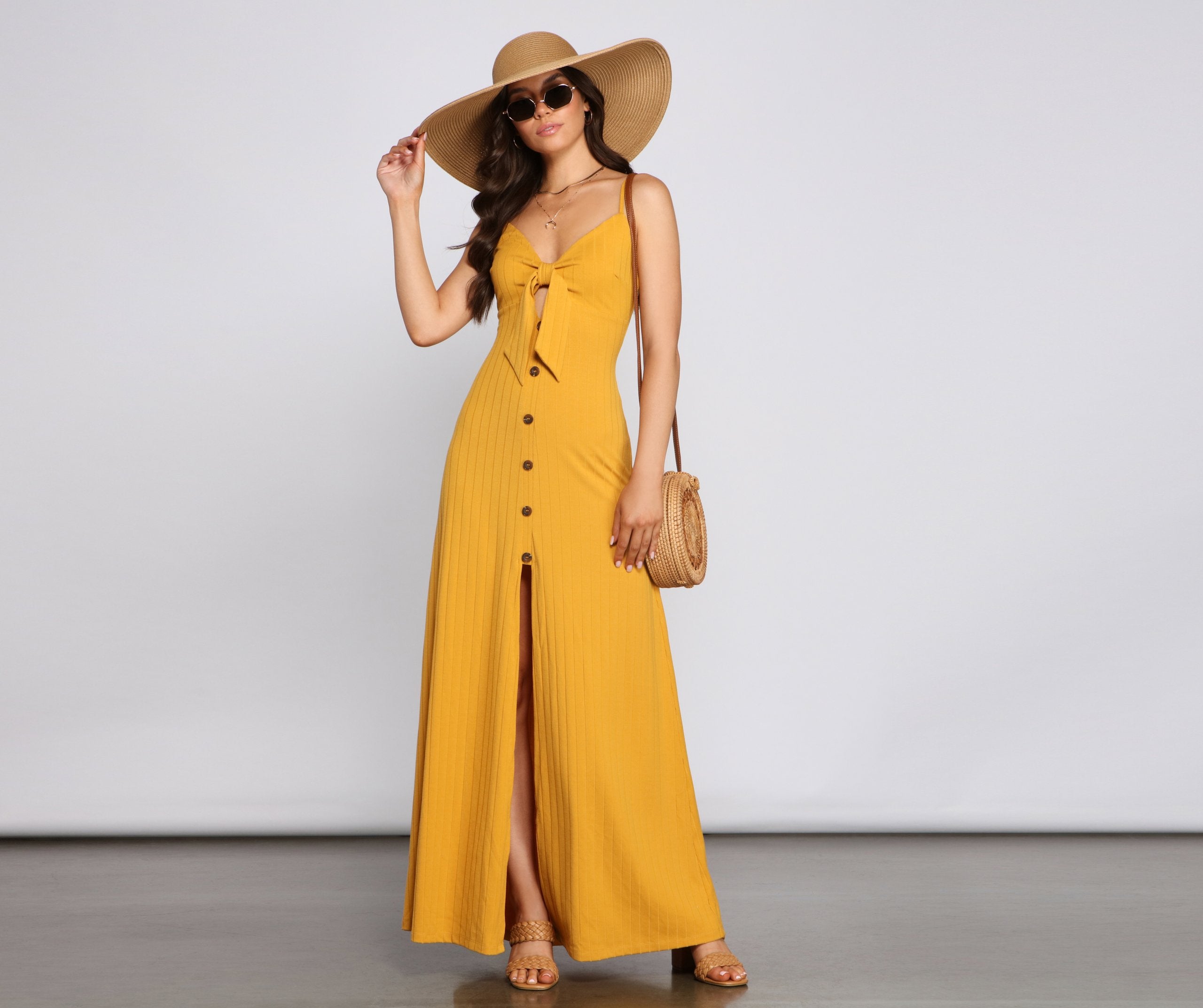 Casual Glam Ribbed Knit Maxi Dress - Lady Occasions