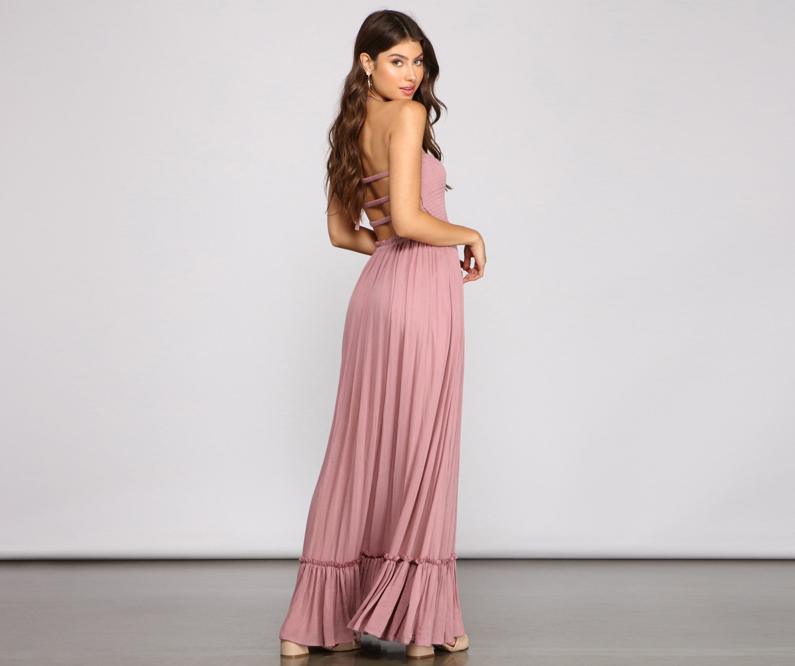 Go With The Flow Smocked Maxi Dress - Lady Occasions