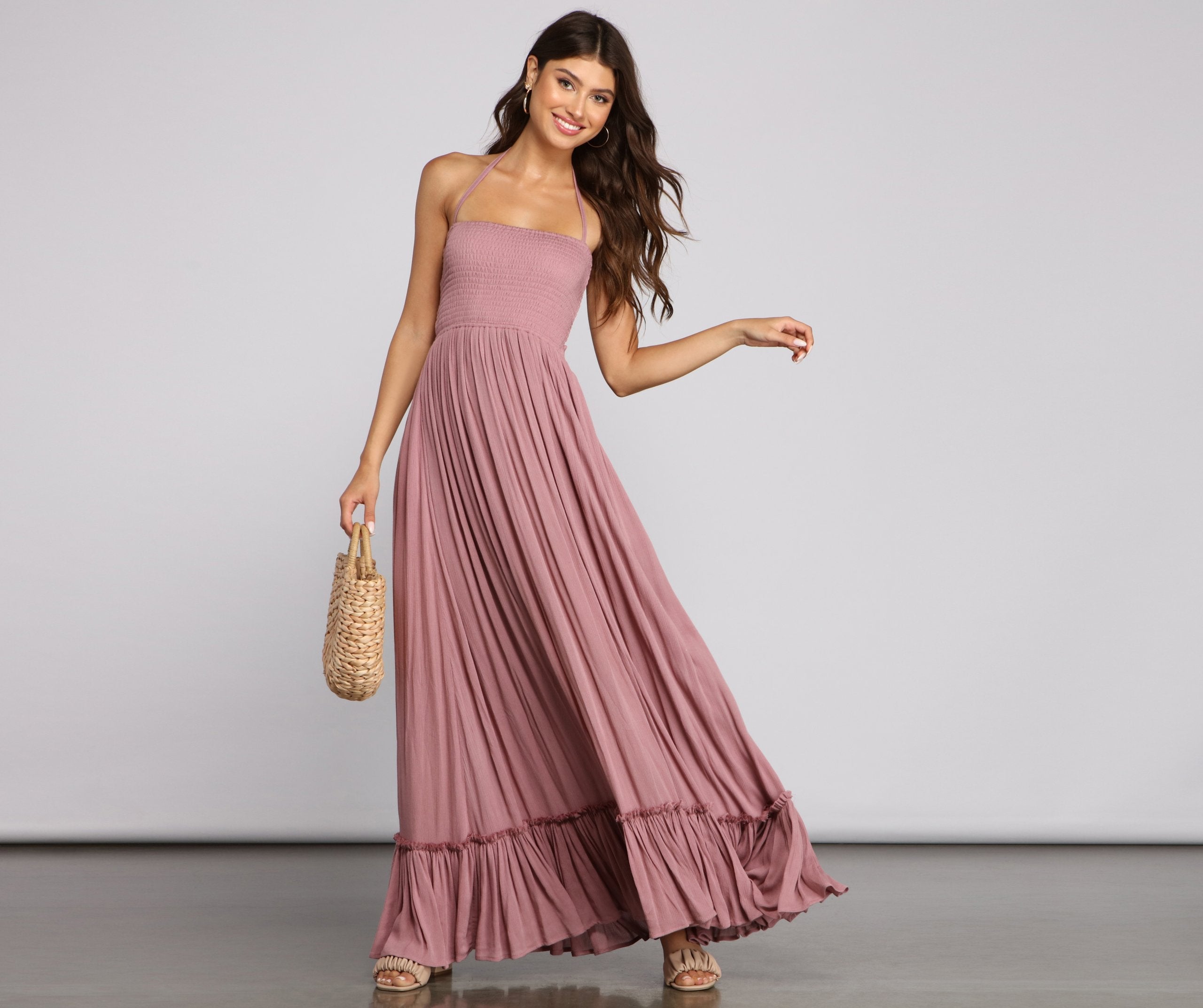 Go With The Flow Smocked Maxi Dress - Lady Occasions