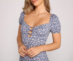 Summer Romance Ditsy Floral Mini Dress - Lady Occasions