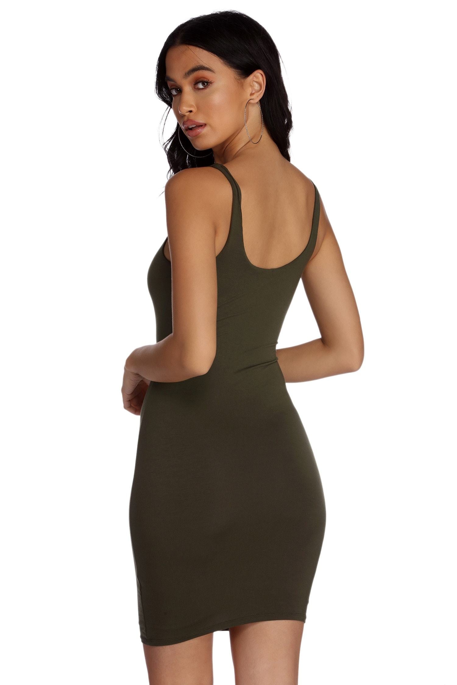 Basic Scoop Mini Dress - Lady Occasions