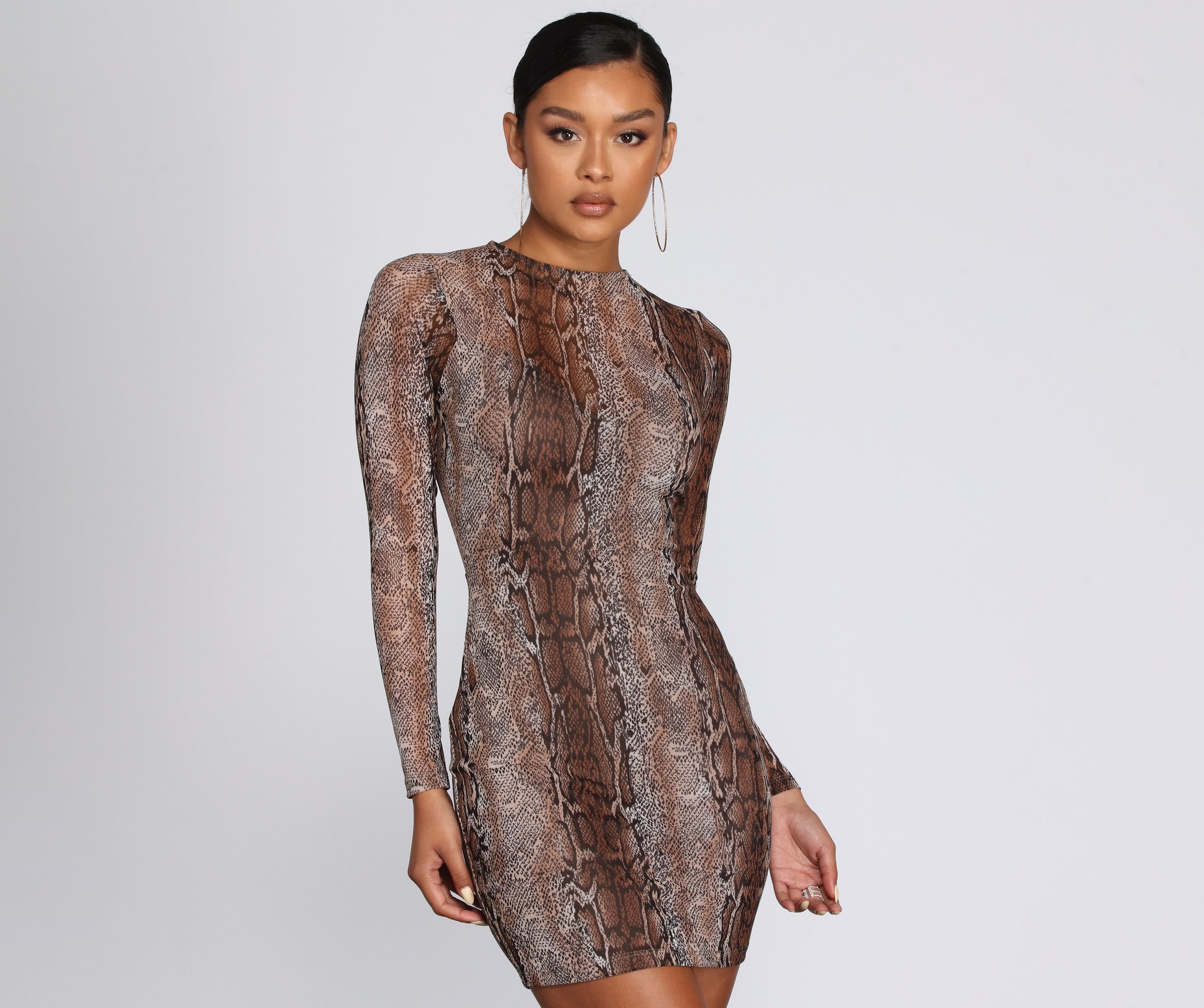 City Slither Mini Dress - Lady Occasions