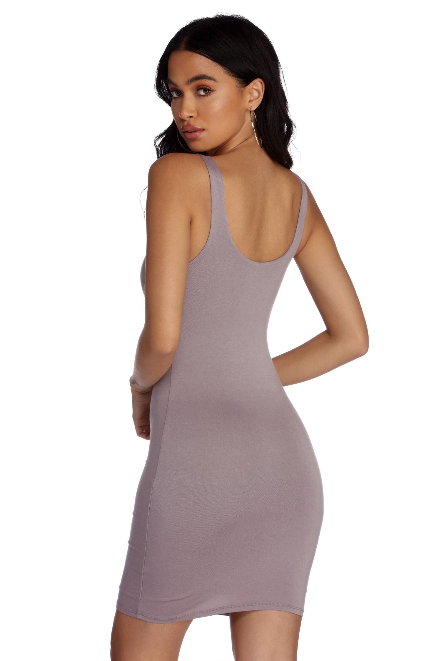 Basic Scoop Mini Dress - Lady Occasions