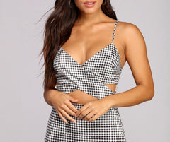 Girly In Gingham Mini Dress - Lady Occasions