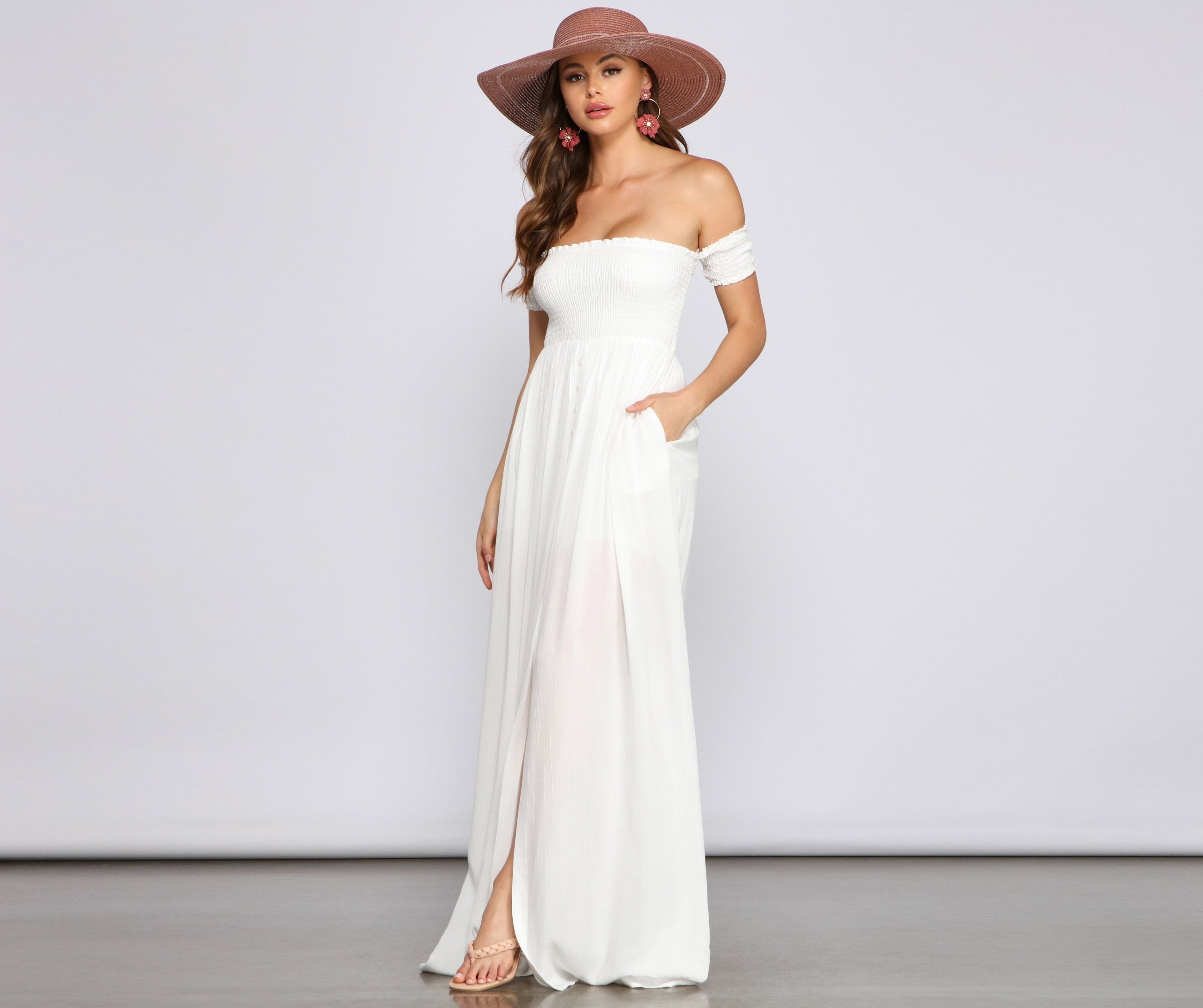 Effortlessly Chic Smocked Maxi Dress - Lady Occasions