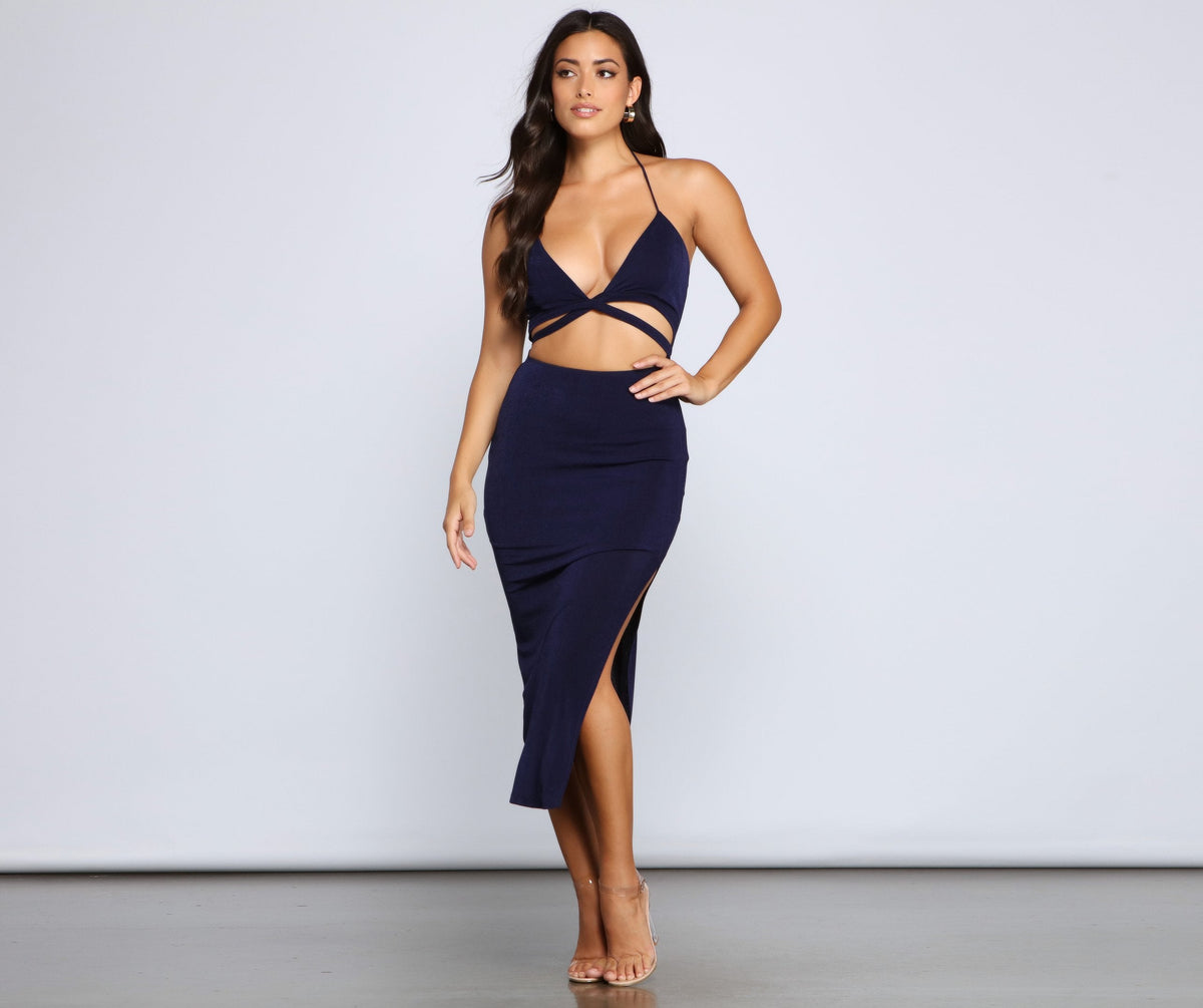 Major Stunner Cutout Midi Dress - Lady Occasions