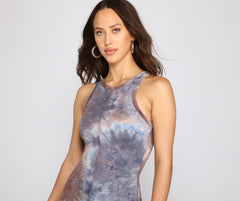 Trendy In Tie-Dye Mini Dress - Lady Occasions