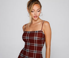 Pretty In Plaid Mini Dress - Lady Occasions