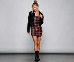 Pretty In Plaid Mini Dress - Lady Occasions