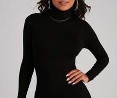 Back To Basics Turtleneck Mini Dress - Lady Occasions