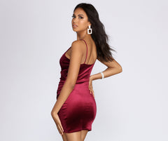 Wrapped In Velvet Mini Dress - Lady Occasions