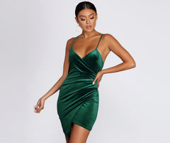 Wrapped In Luxury Mini Dress - Lady Occasions