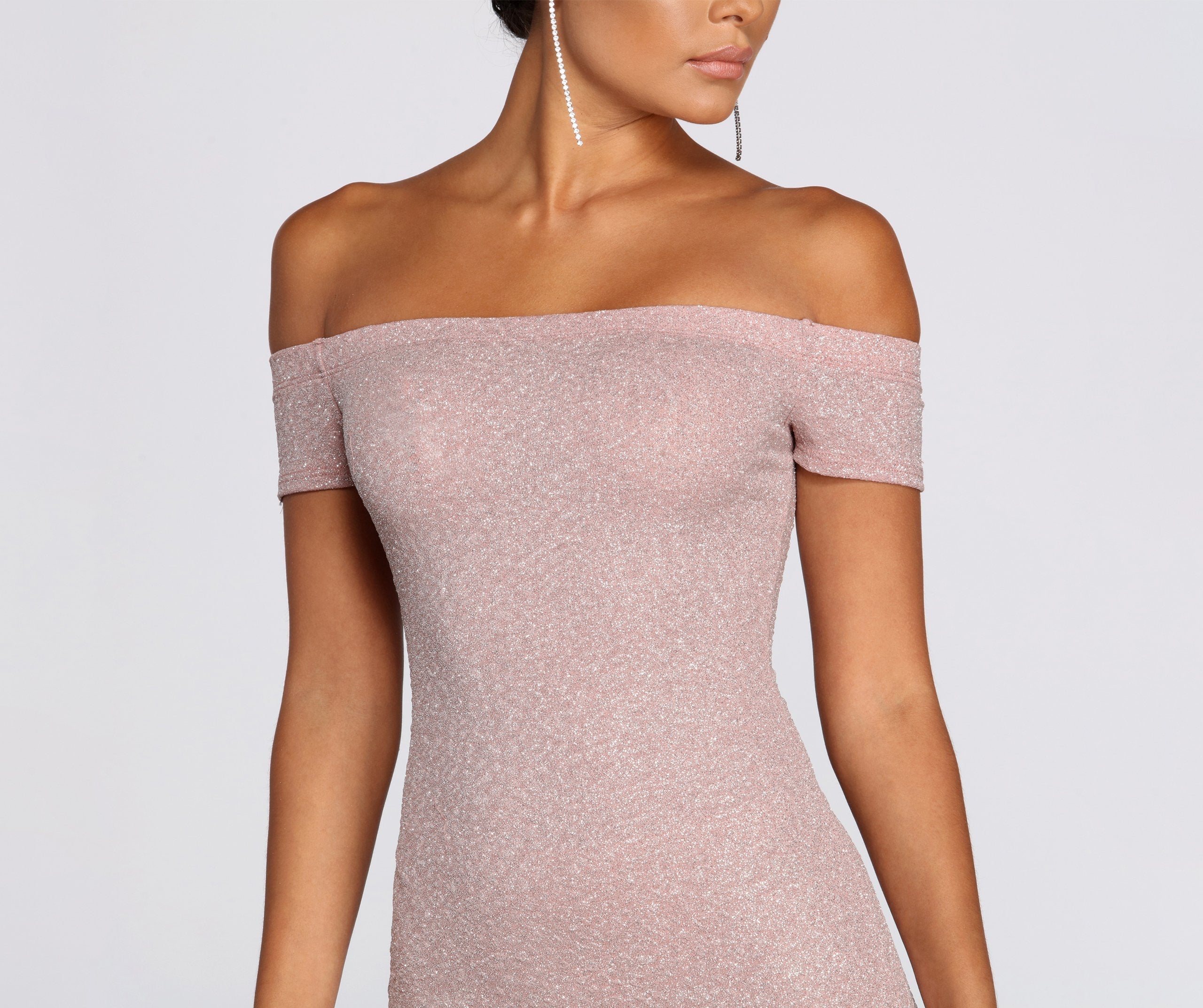 Round And Round Glitter Dress - Lady Occasions